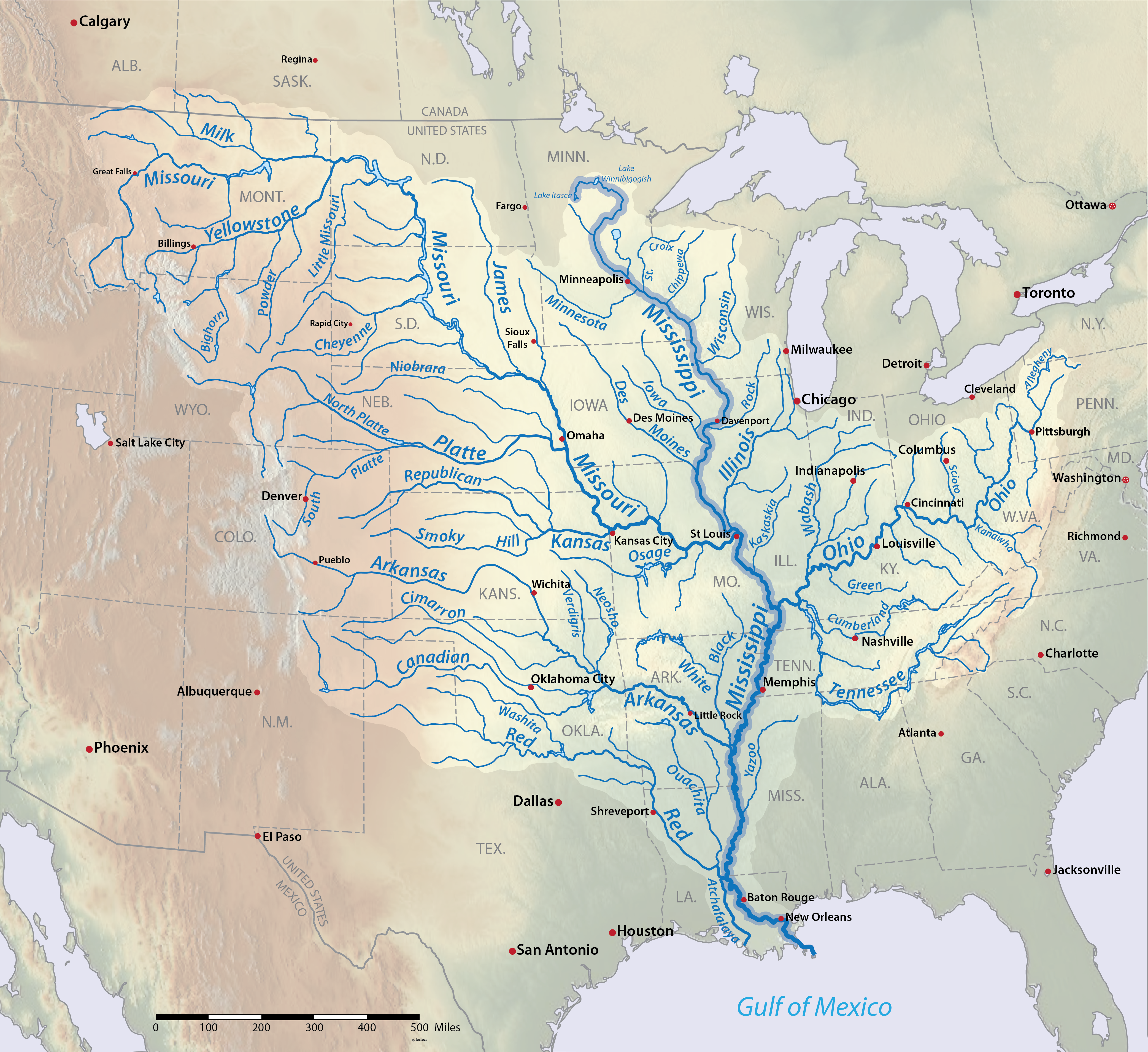 Longest Rivers in US